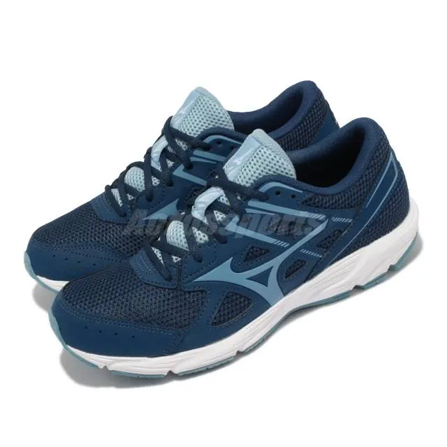 Mizuno Spark 6 Blue Navy White Women Running Sports Shoe...