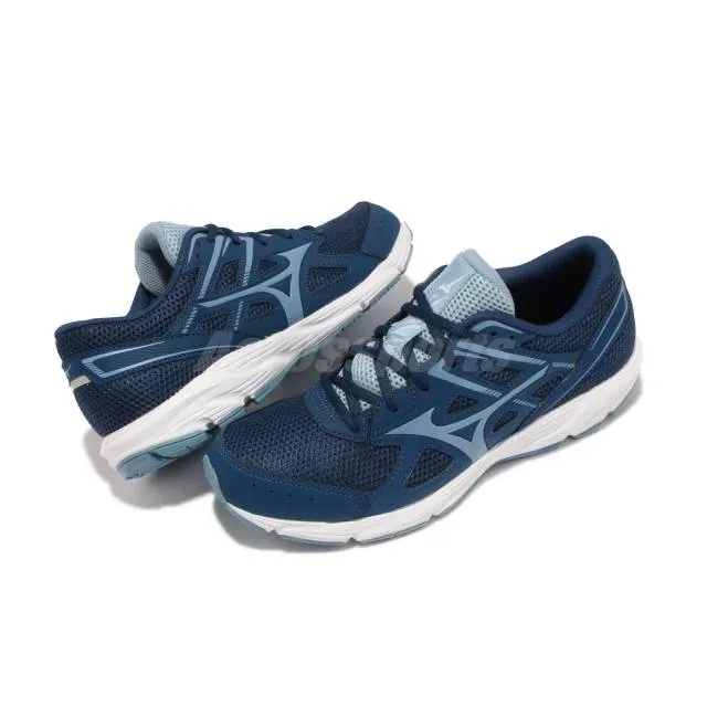 Mizuno Spark 6 Blue Navy White Women Running Sports Shoe...