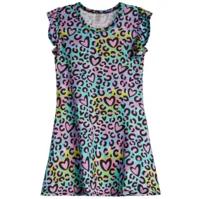 Multi Leopard Flutter Tank Dress