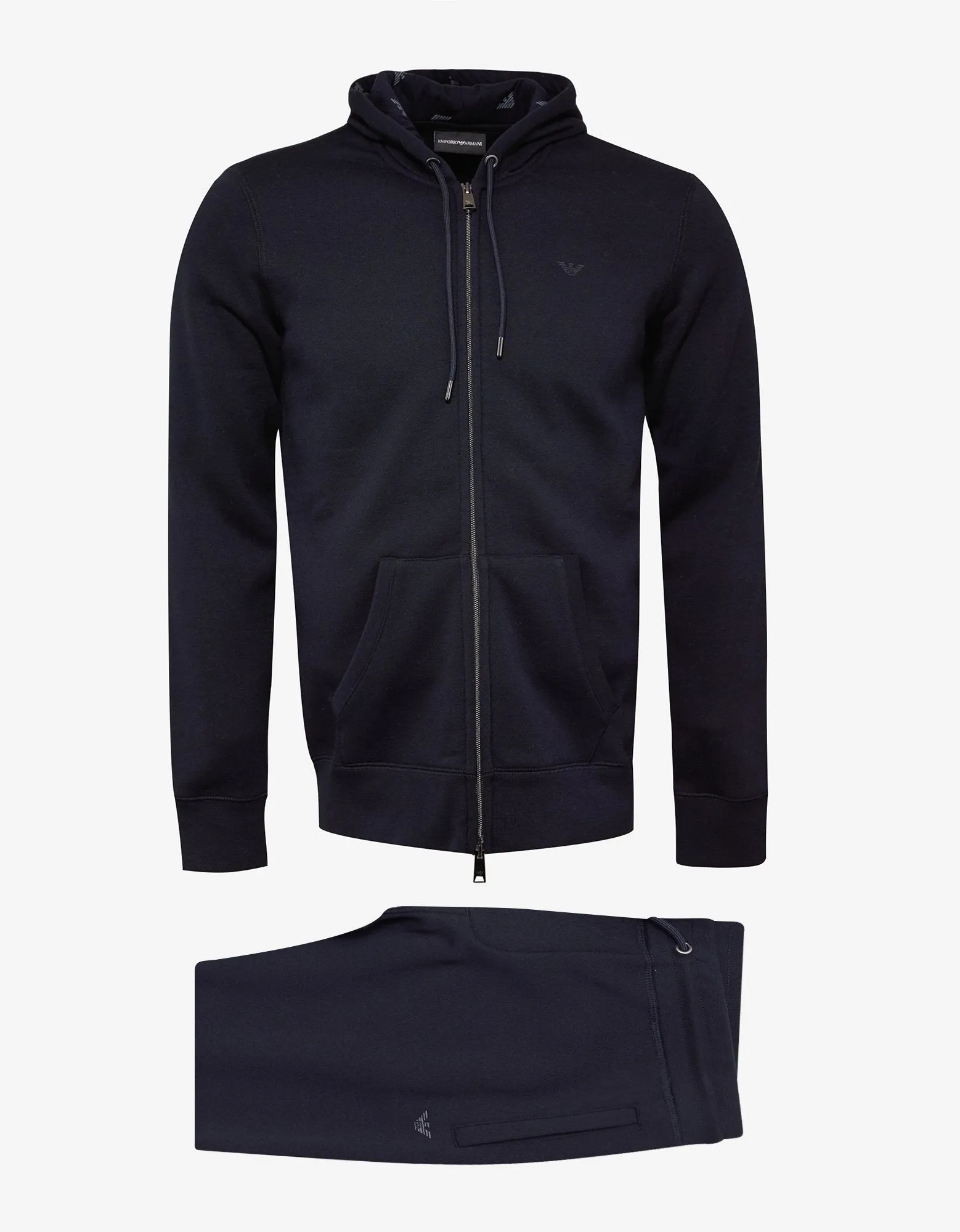 Navy Blue Eagle Logo Hooded Tracksuit