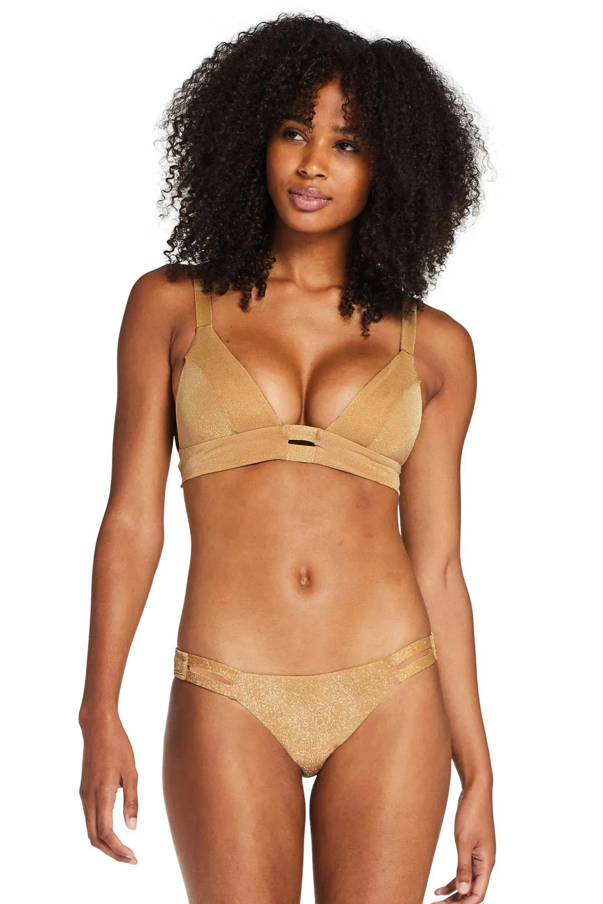 Neutra Metallic Bralette Bikini Top