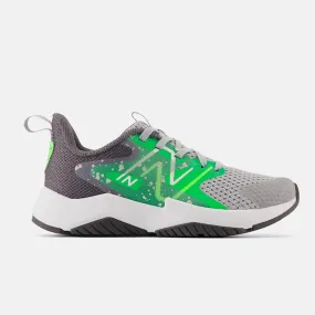 New Balance Kid’s Rave Run v2 Lace Raincloud with Green