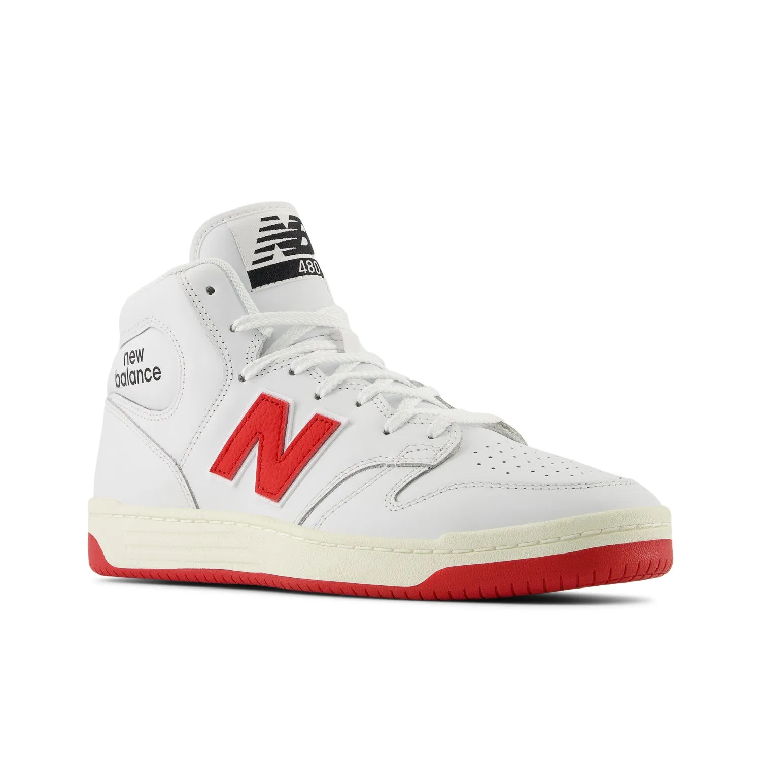 New Balance Numeric 480 High (White Leather/Red)