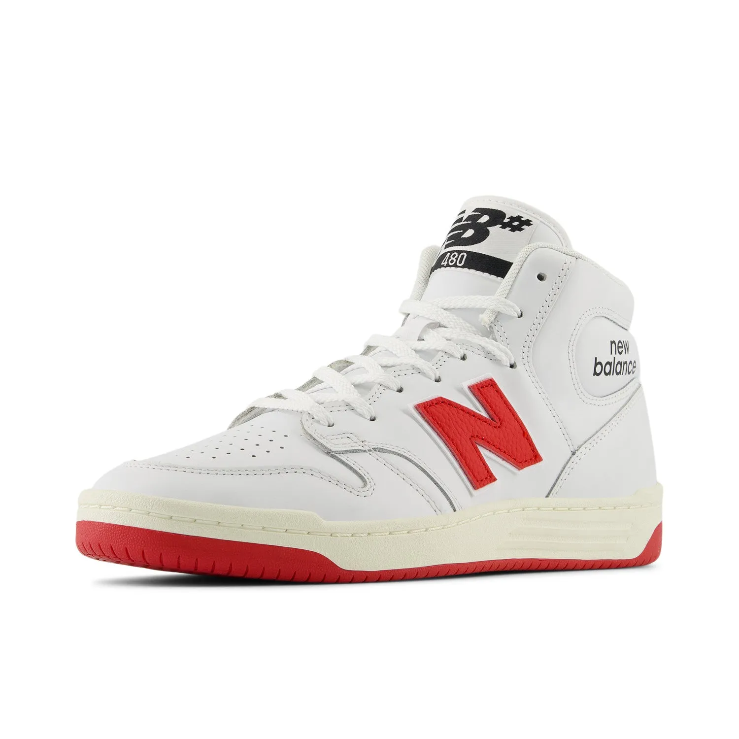 New Balance Numeric 480 High (White Leather/Red)