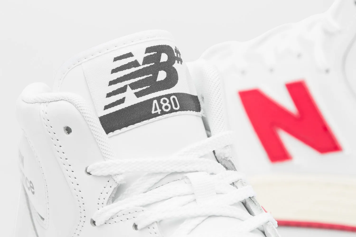 New Balance Numeric 480 High (White Leather/Red)