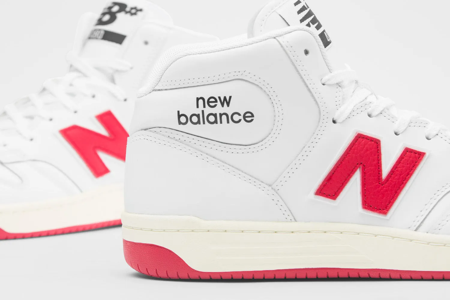 New Balance Numeric 480 High (White Leather/Red)