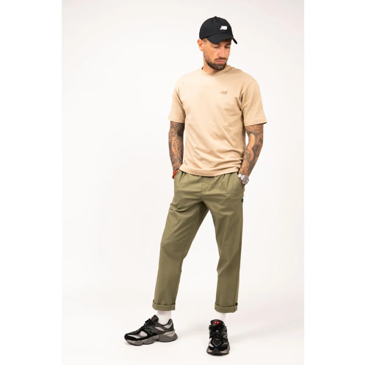 New Balance Twill Straight Pant Dark Olivine MP41575-DEK