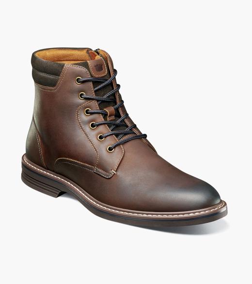 Norwalk Plain Toe Lace Up Boot