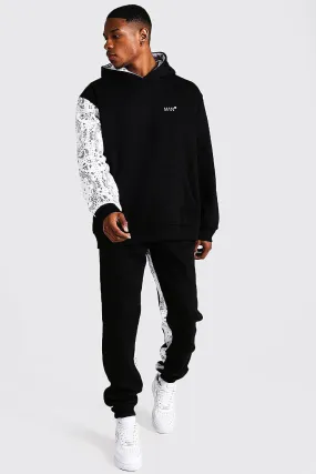 Oversized Man Bandana Hooded Tracksuit