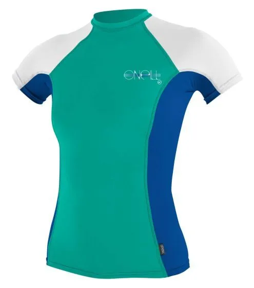 O'Neill Womens Skins Crew Rash Vest 2017 -  Green