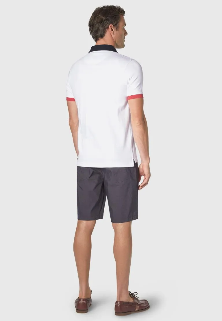 Oxshott White Jersey Cotton Polo Shirt