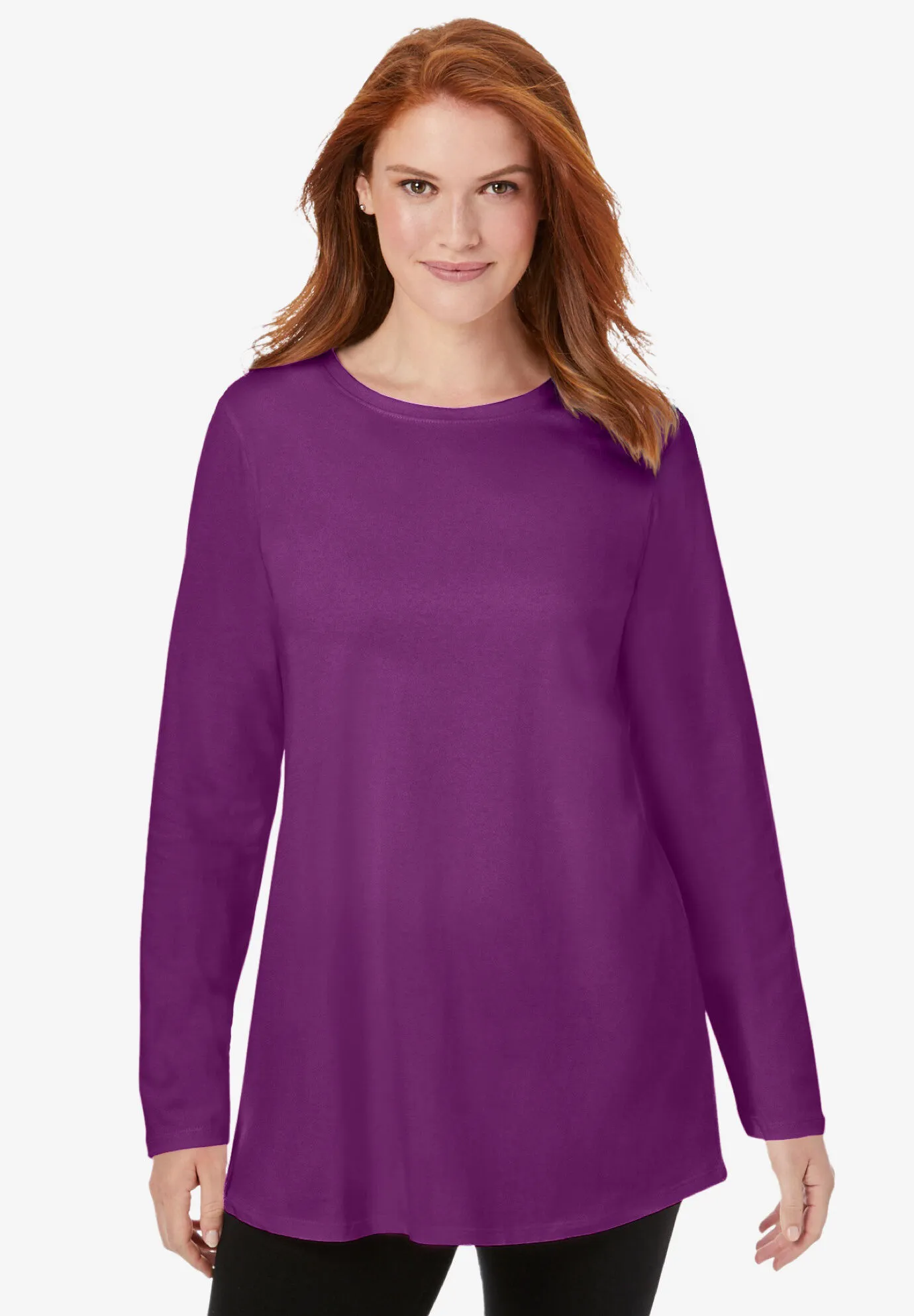 Perfect Long-Sleeve Crewneck Tunic