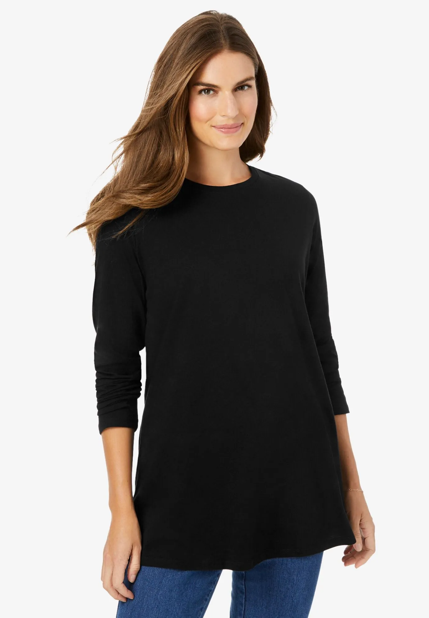 Perfect Long-Sleeve Crewneck Tunic