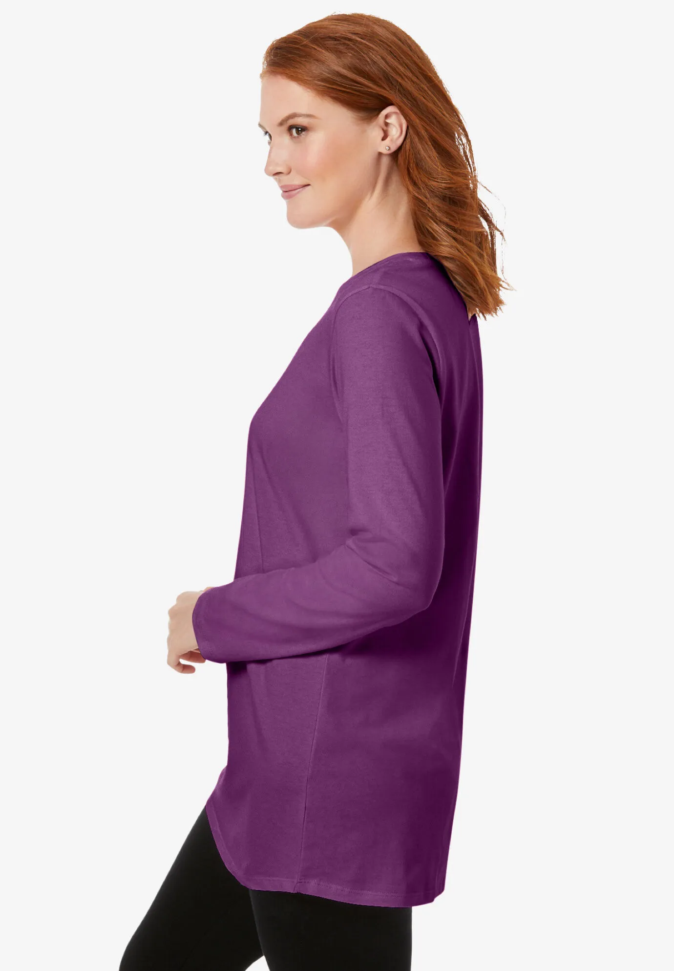 Perfect Long-Sleeve Crewneck Tunic