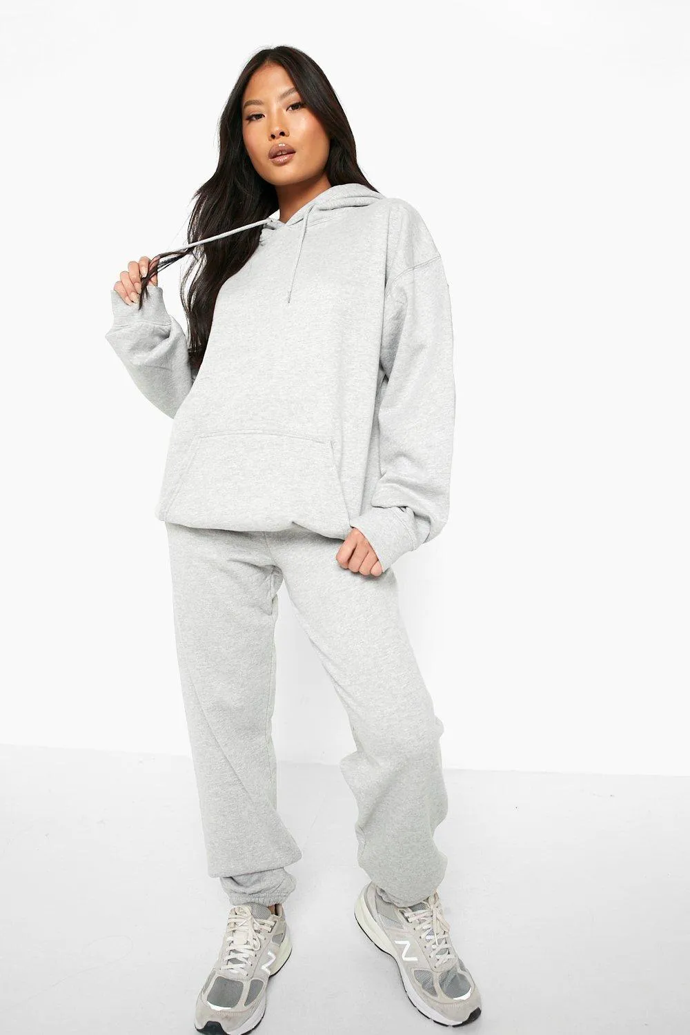 Petite Oversized Hoody & Jogger Tracksuit