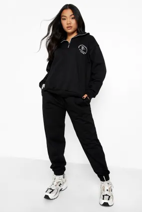 Petite Pocket Print Sport Hoody Tracksuit