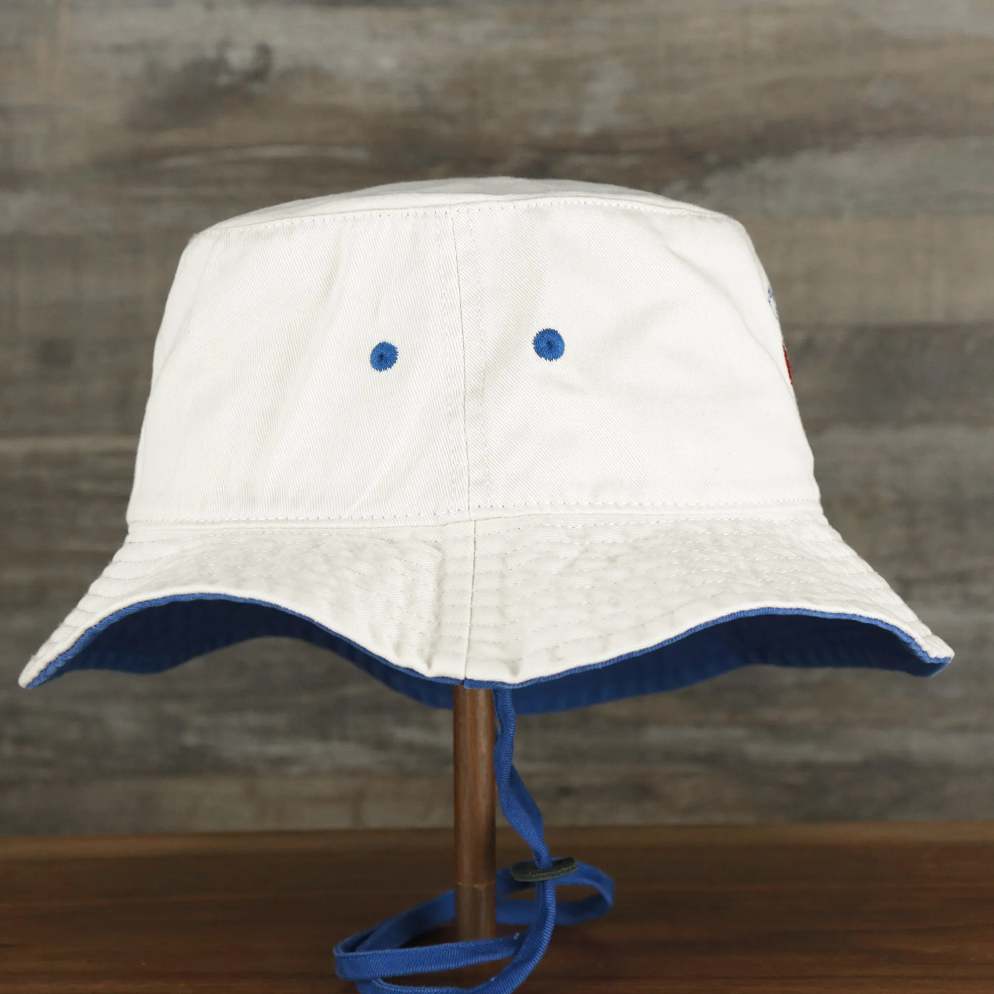 Philadelphia 76ers Logo Royal Blue Undervisor Bucket Hat | Natural Bucket Hat