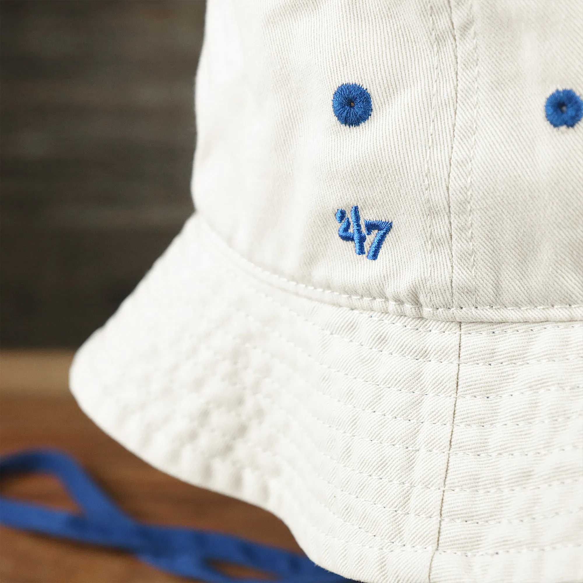 Philadelphia 76ers Logo Royal Blue Undervisor Bucket Hat | Natural Bucket Hat