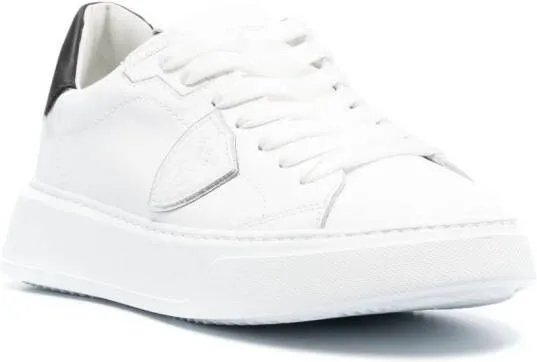 Philippe Model Paris Temple leather low-top sneakers White