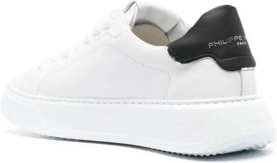 Philippe Model Paris Temple leather low-top sneakers White