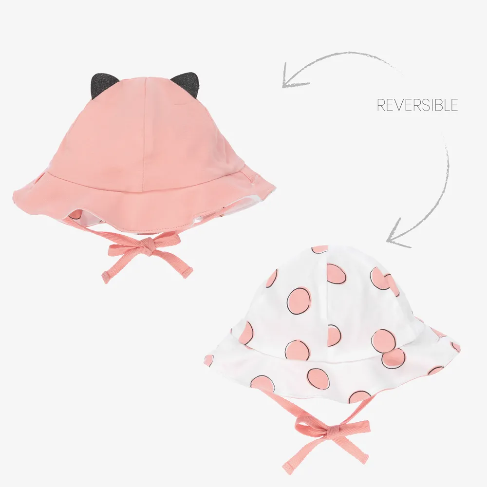 Pink Cat Baby Dress & Hat Set