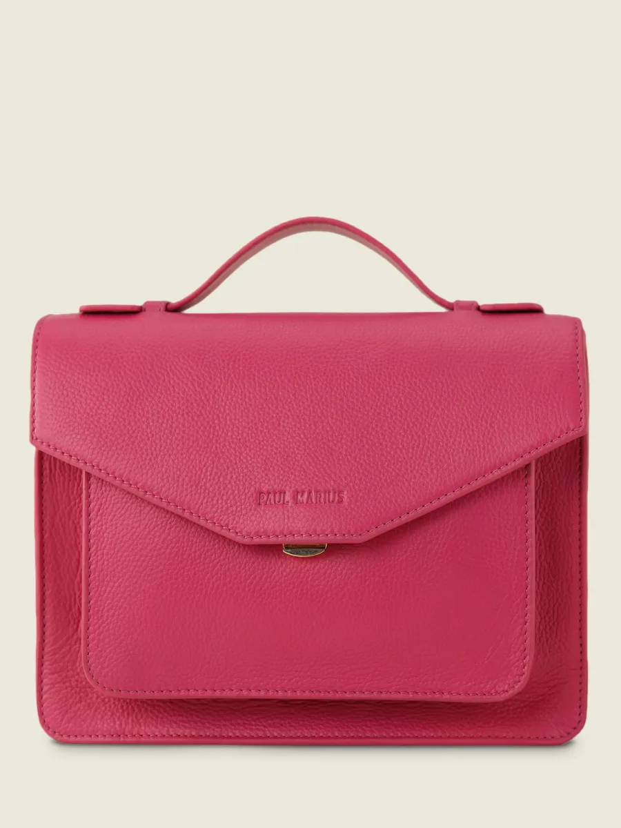 Pink Leather Cross-body Bag for Women - Simone Sorbet Raspberry | PAUL MARIUS