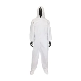 PIP Safety / West Chester PosiWear BA Coverall With Hood & Boot, 58 gsm, White, 3XL (25 Per/Box) 3609/3XL