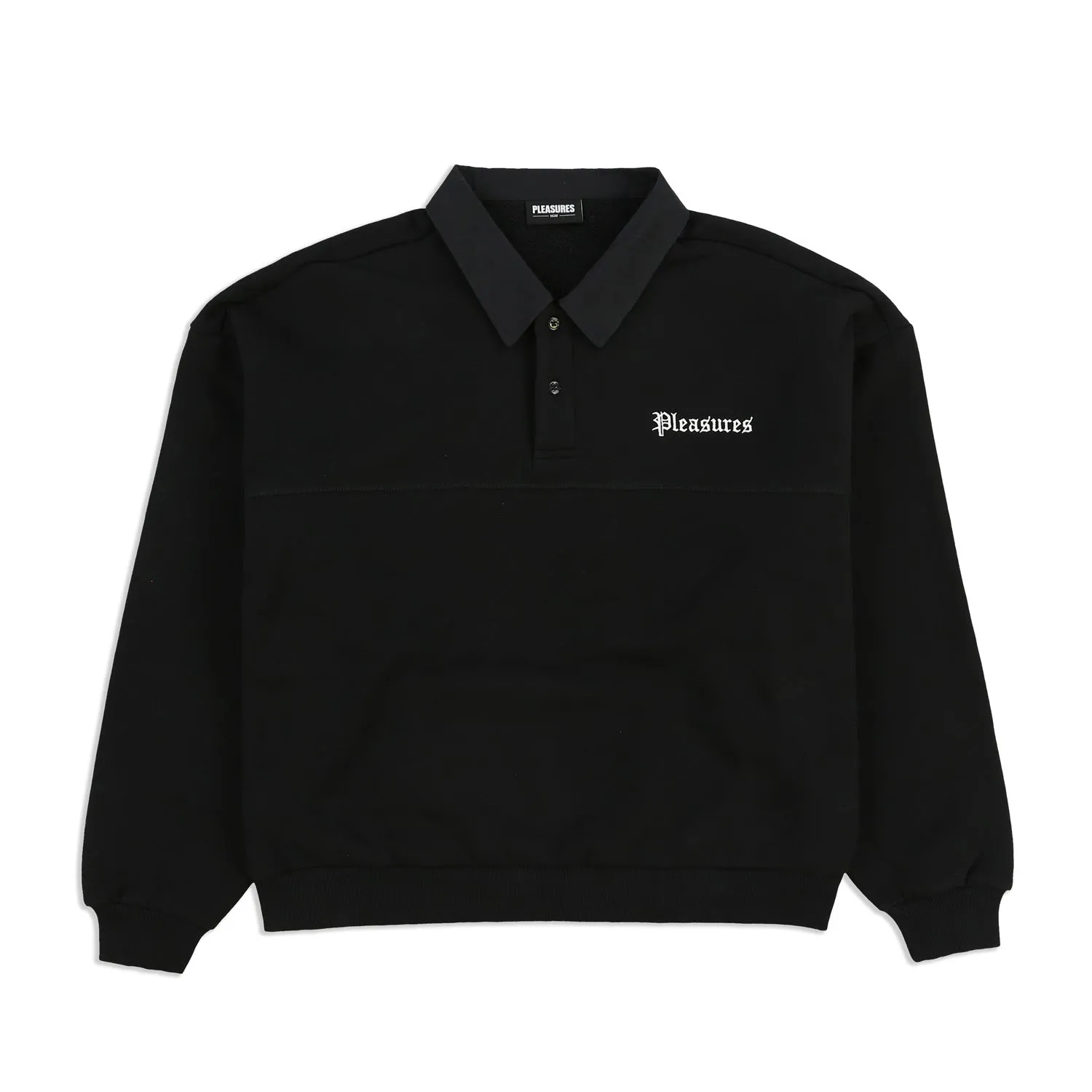 Pleasures Men Tweak Polo Sweatshirt Black