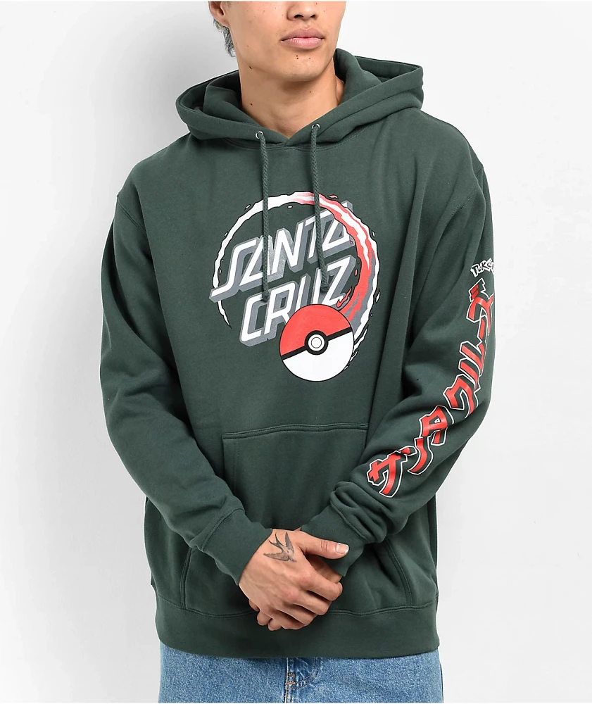 Pokemon & Santa Cruz Poke Ball Dot Men's Hoodie