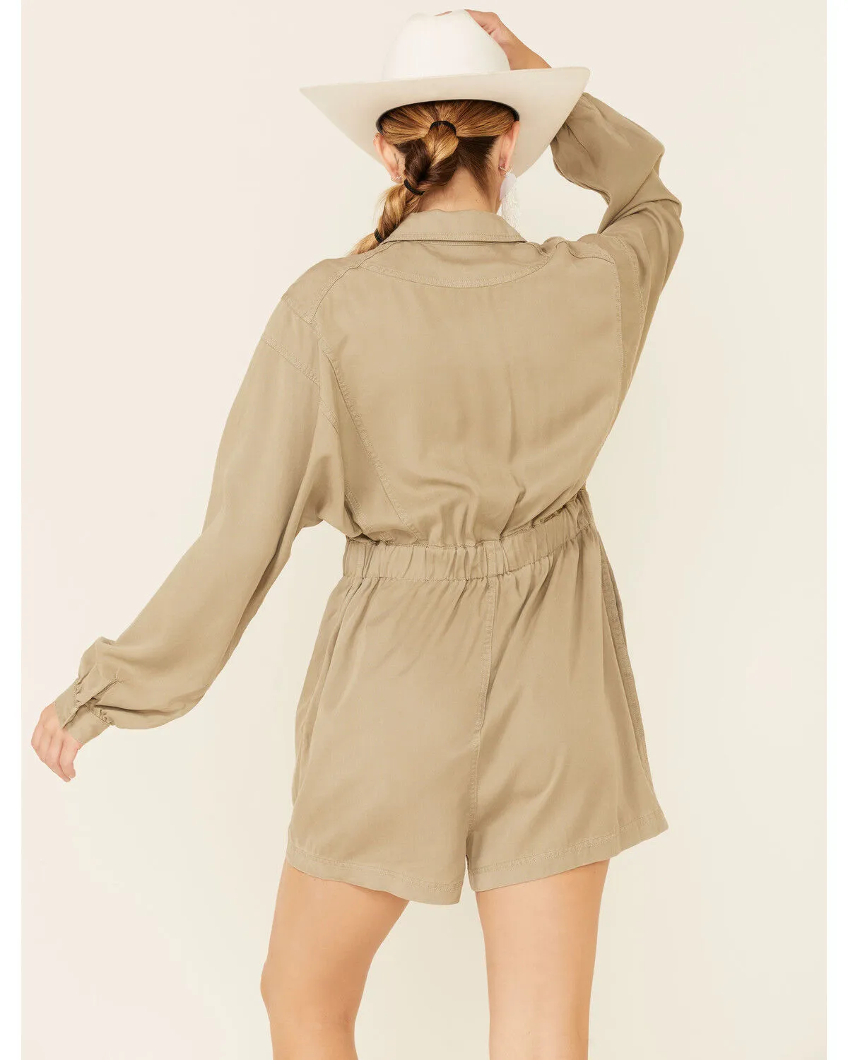 Product Name:  Very J Women's Tencel Utility Romper