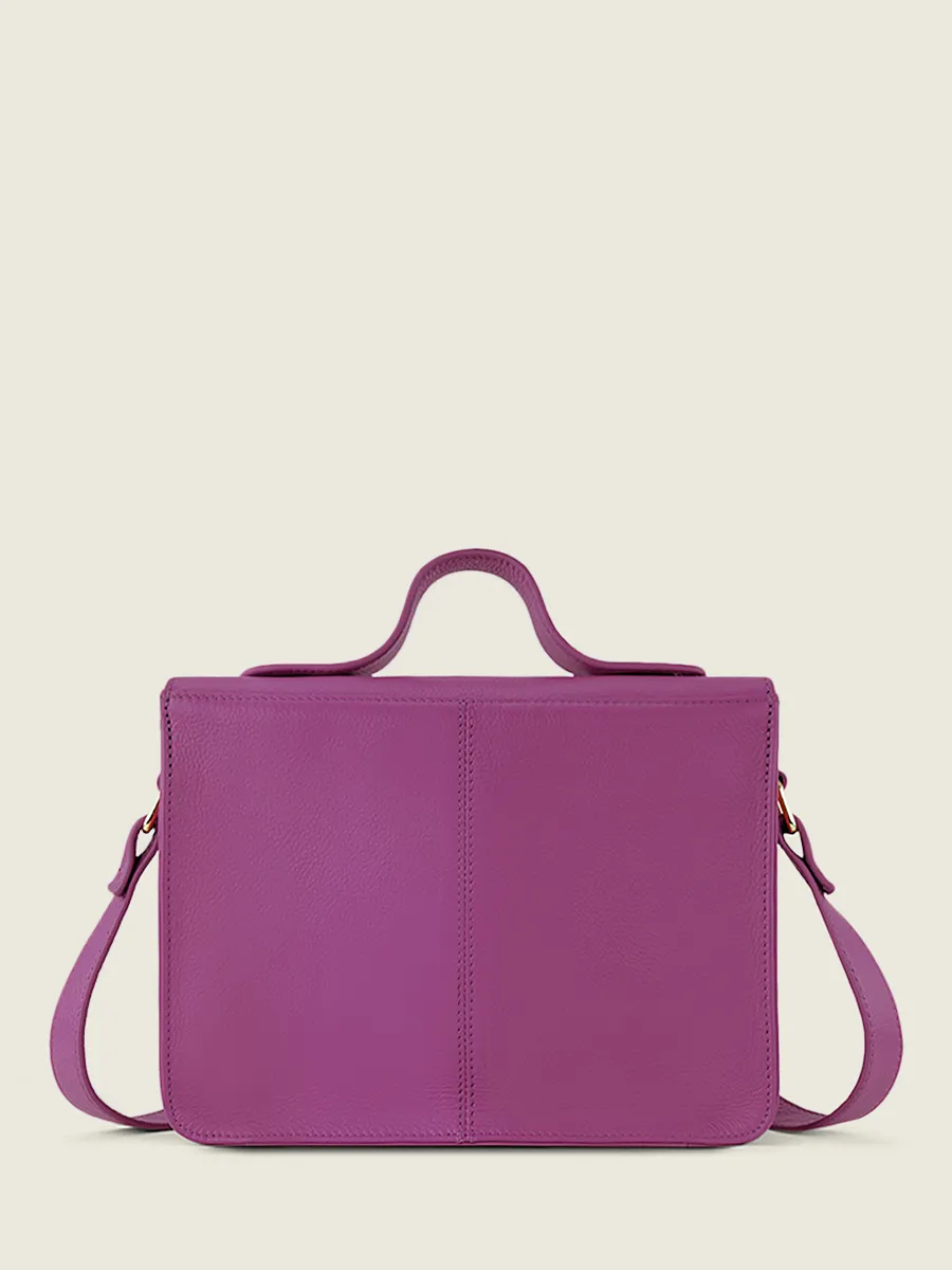 Purple Leather Cross-body Bag for Women - Mademoiselle George Sorbet Blackcurrant | PAUL MARIUS