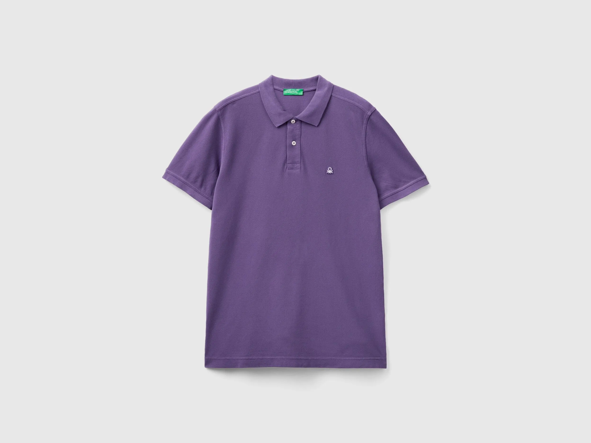 Purple regular fit polo - Violet | Benetton