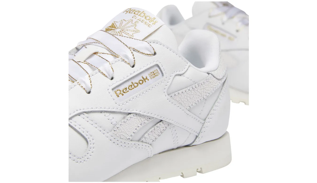 Reebok Classic Leather Kids White Chalk Gold