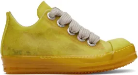 Rick Owens Yellow Low Sneakers