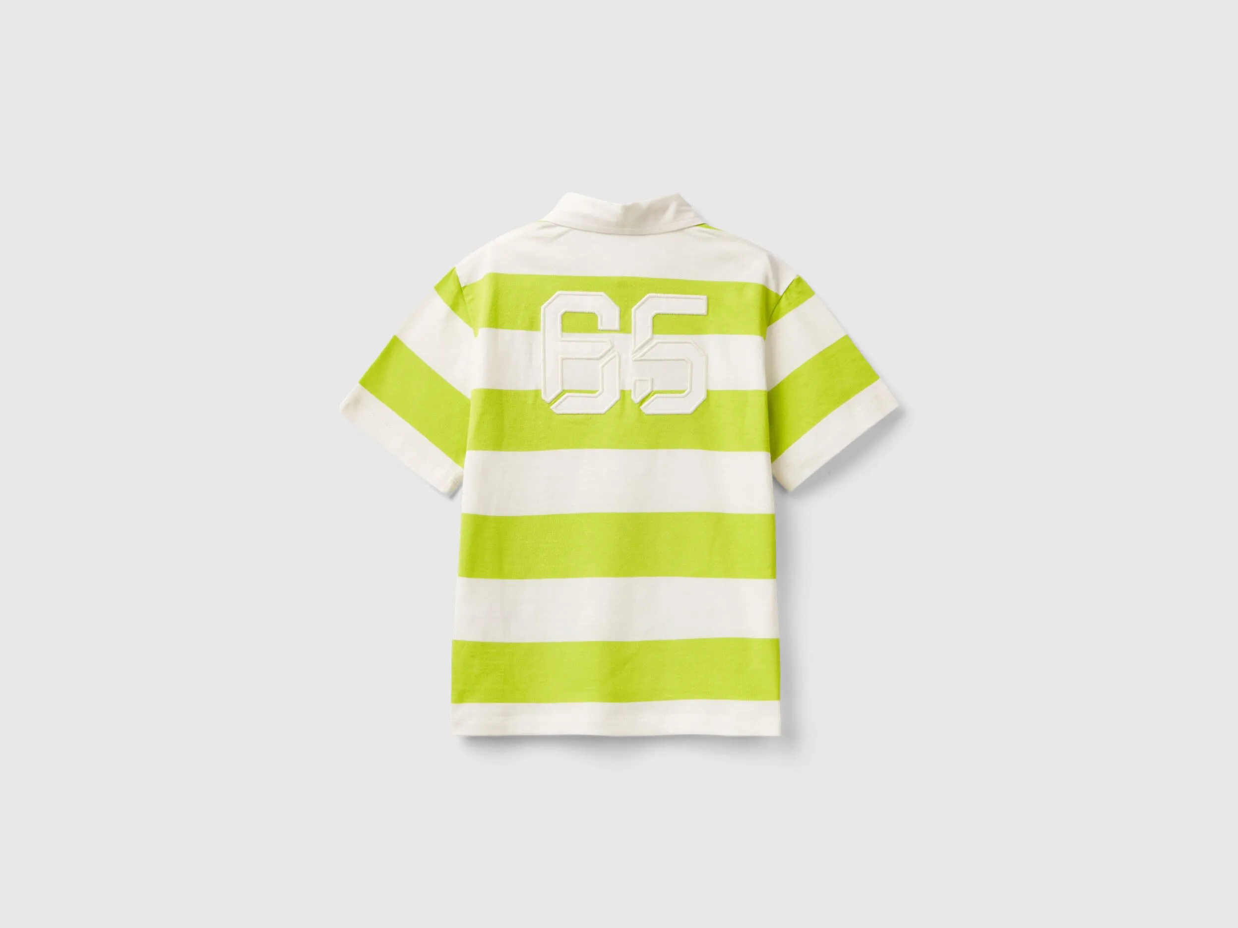 Rugby polo with pocket - Lime | Benetton