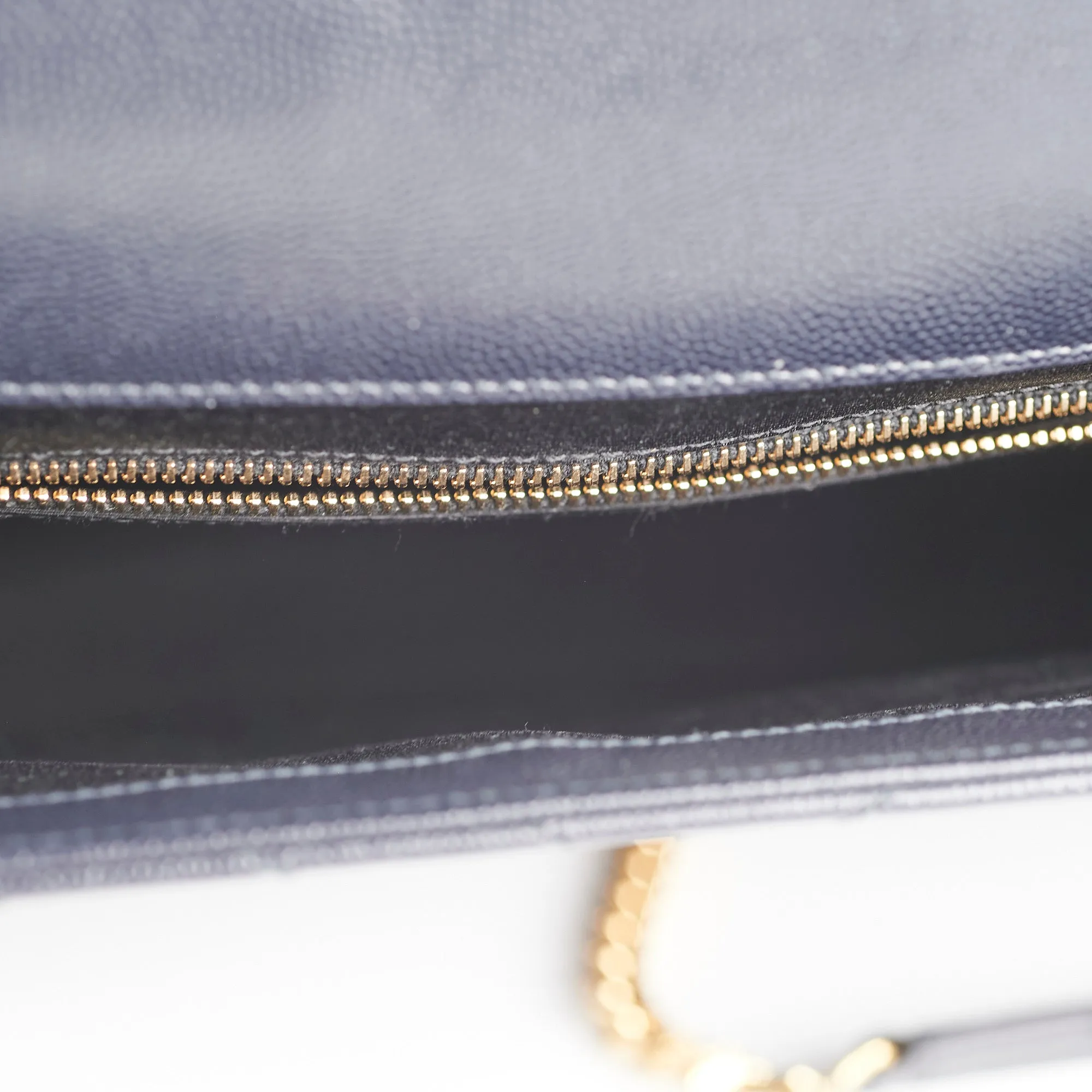 Saint Laurent Large Envelope Navy Shoulder Bag