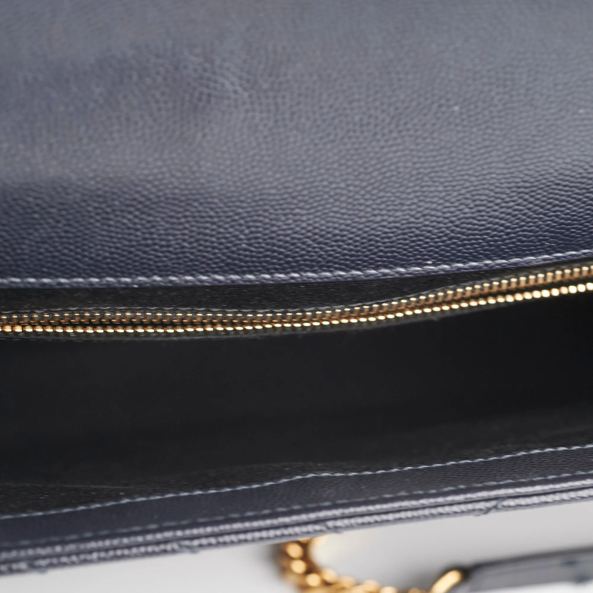 Saint Laurent Large Envelope Navy Shoulder Bag