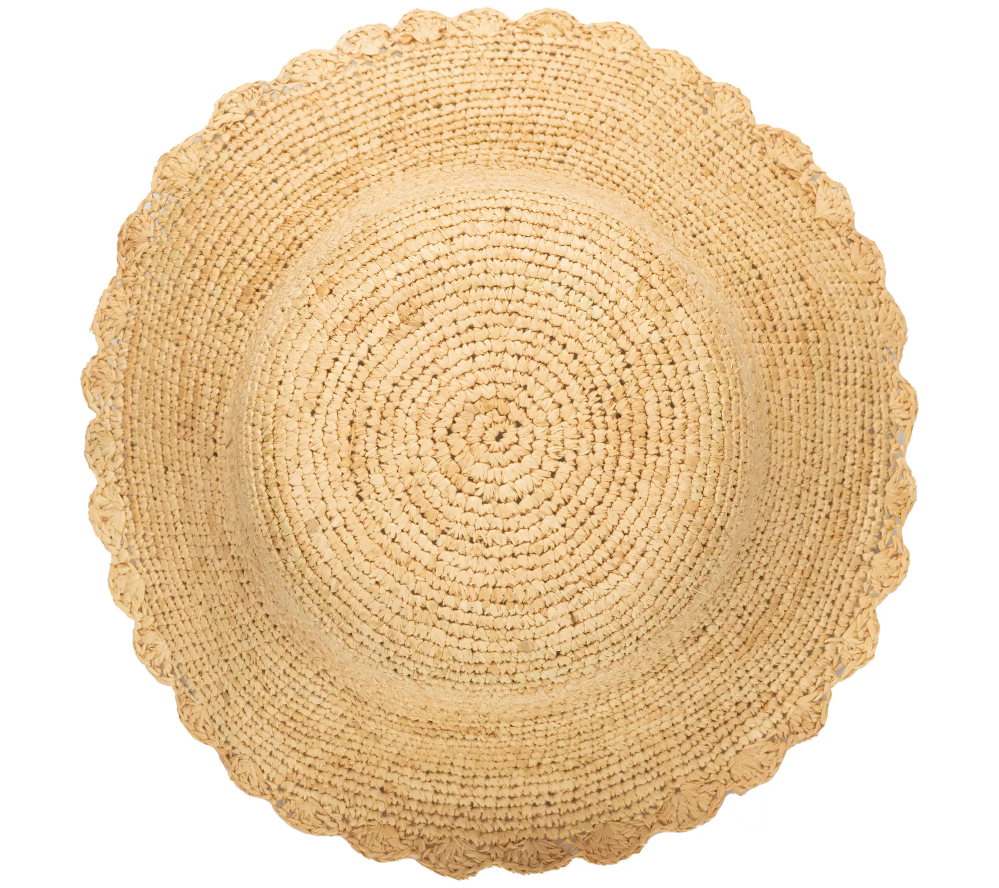 San Diego Hat Co. Hand Crocheted Bucket Hat w/Scalloped Brim