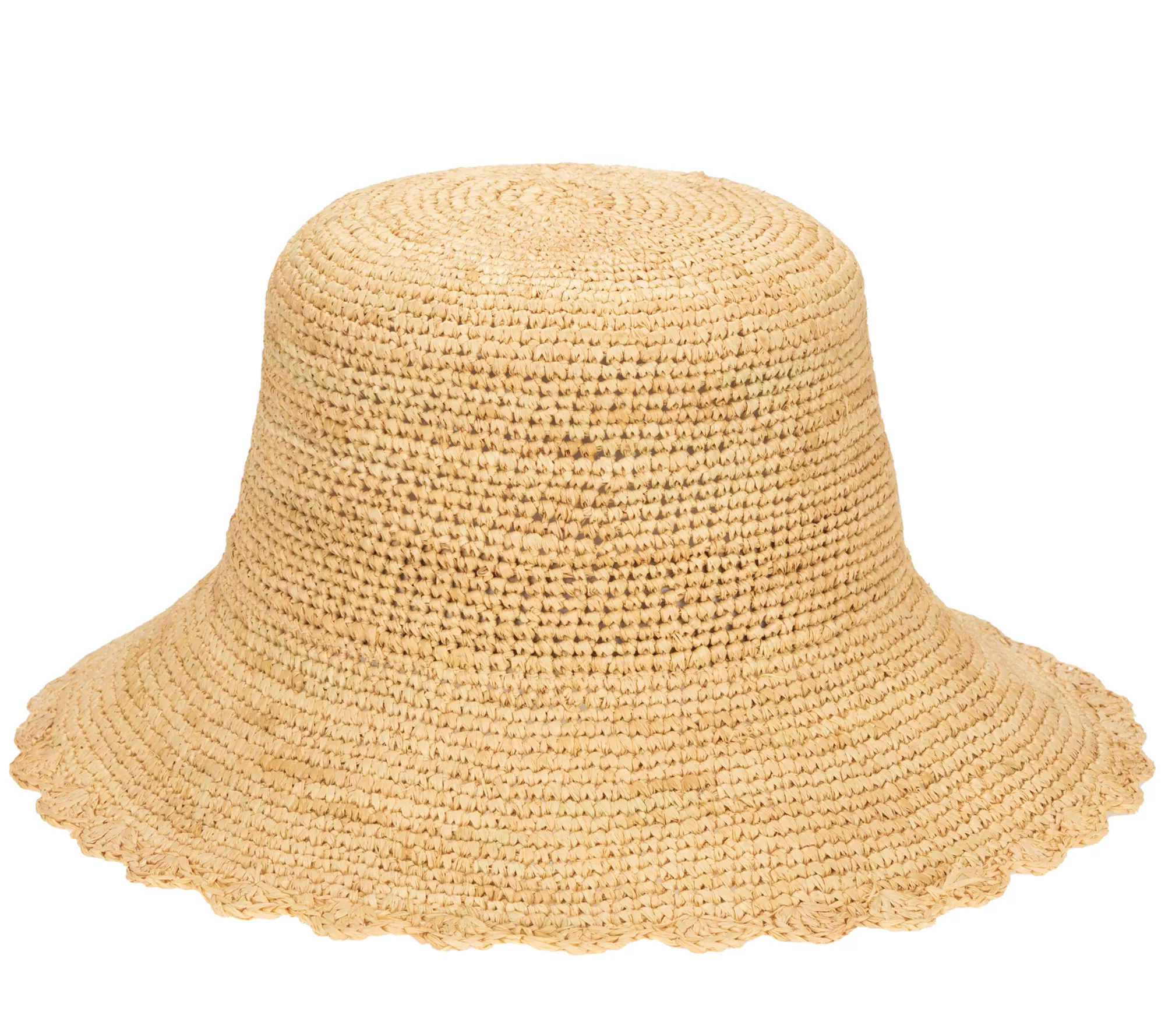 San Diego Hat Co. Hand Crocheted Bucket Hat w/Scalloped Brim