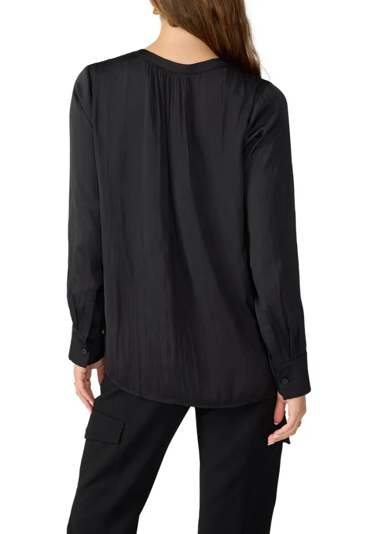 Sanctuary Lizzie Sateen Tunic-Black-***FINAL SALE***