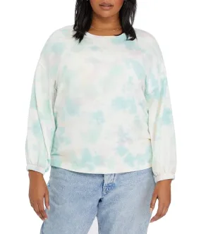 Sanctuary Perfect Fleece Sweatshirt in Tie-Dye