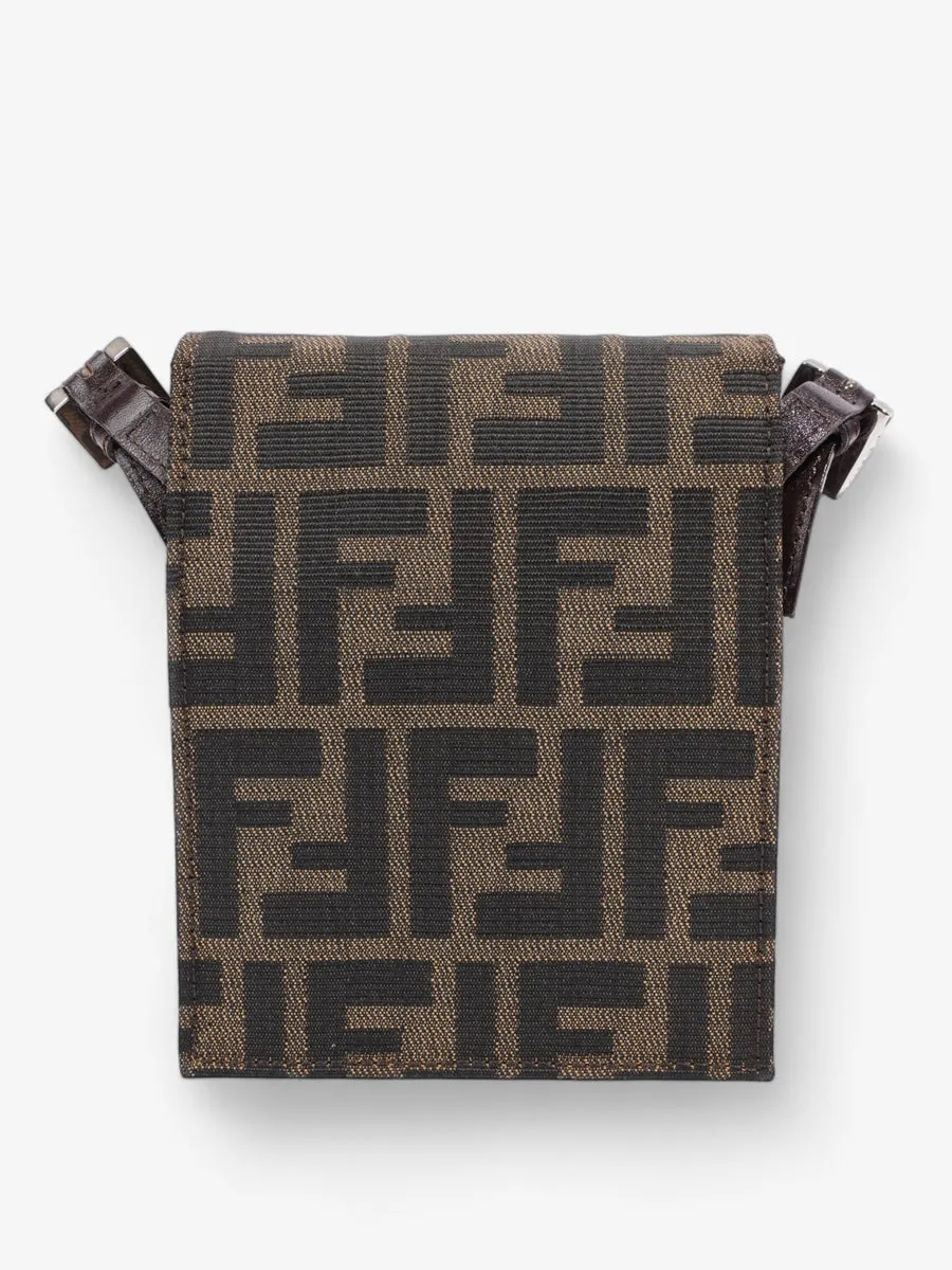 Shoulder Bag Zucca Print / Brown Canvas Mini