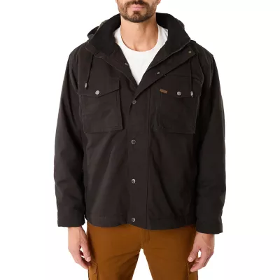 Smith's Workwear Sherpa-Lined Duck Canvas Hooded Work Jacket