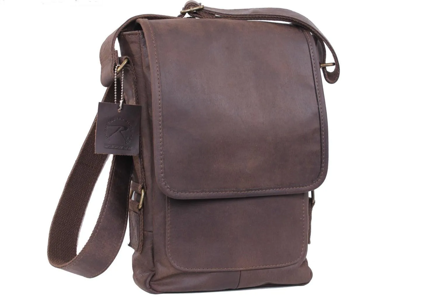 Smooth Grain Leather Military Tech Bag