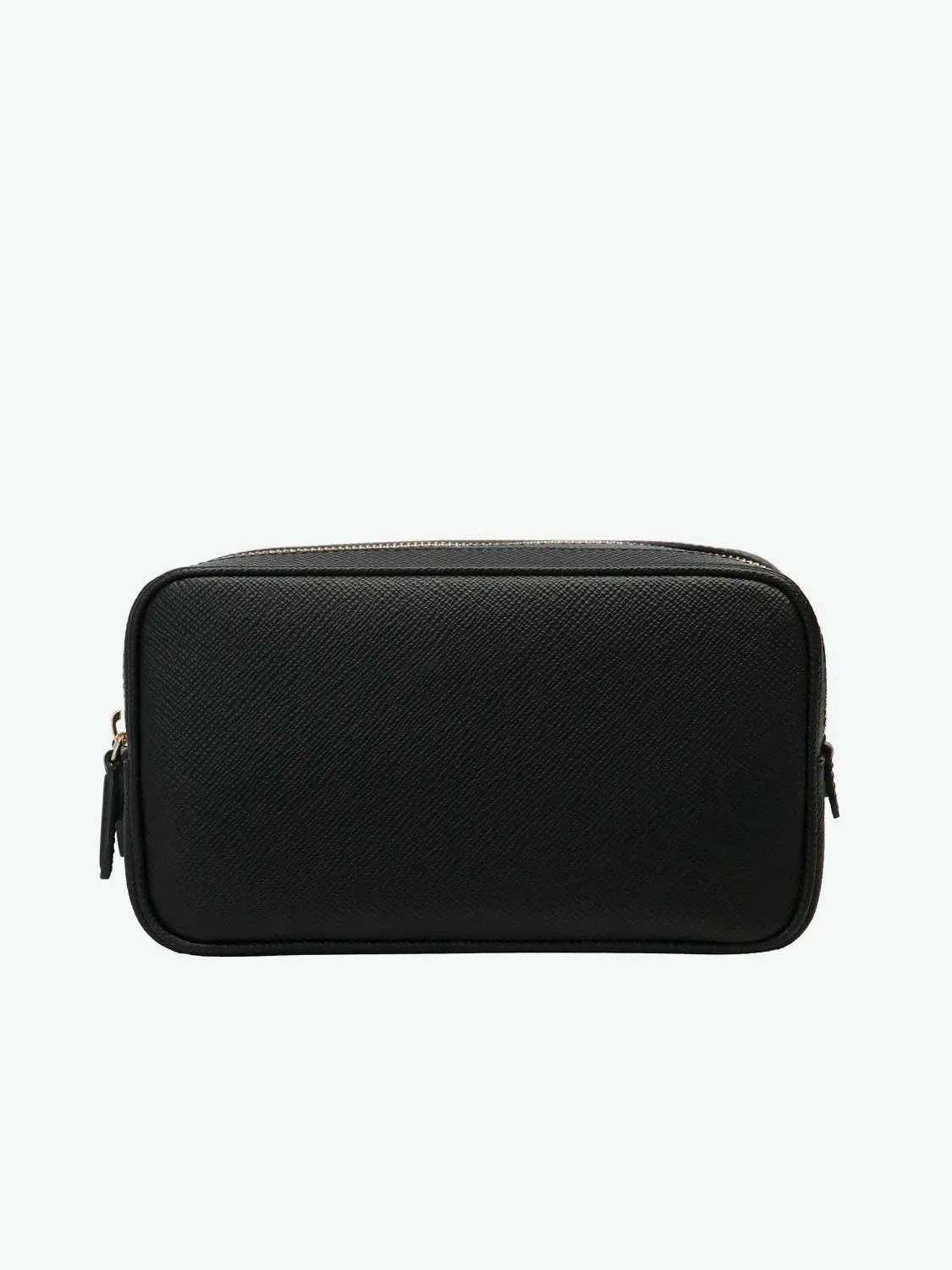 Smythson Leather Wash Bag Black