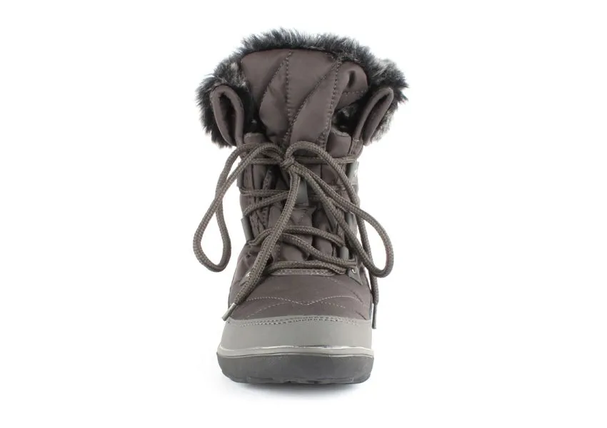 Snowflake Grey Lace-Up Winter Boot 