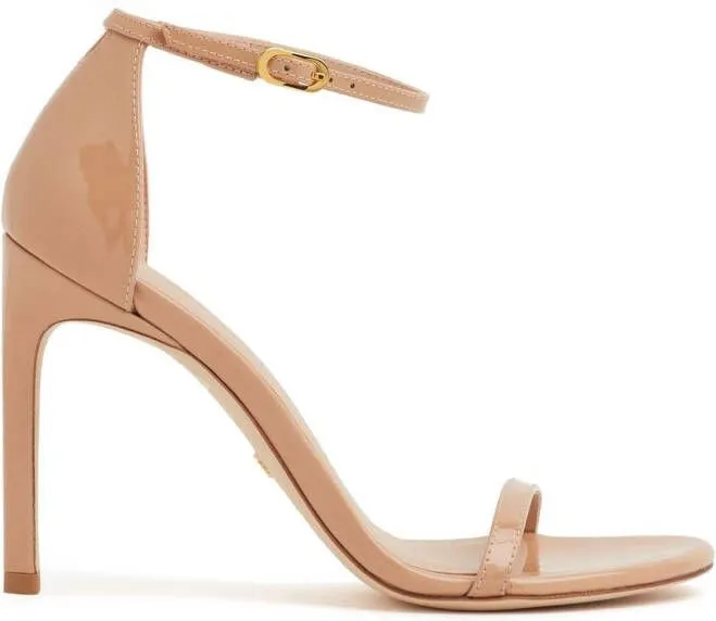 Stuart Weitzman 100mm buckled ankle-strap sandals Neutrals