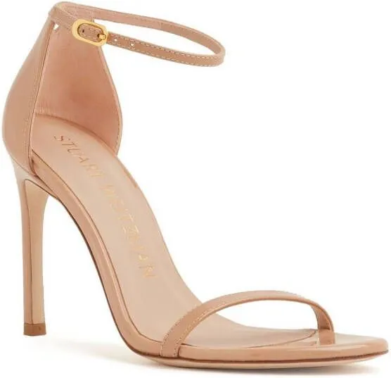 Stuart Weitzman 100mm buckled ankle-strap sandals Neutrals