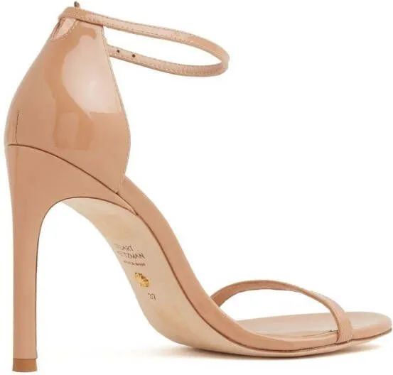 Stuart Weitzman 100mm buckled ankle-strap sandals Neutrals