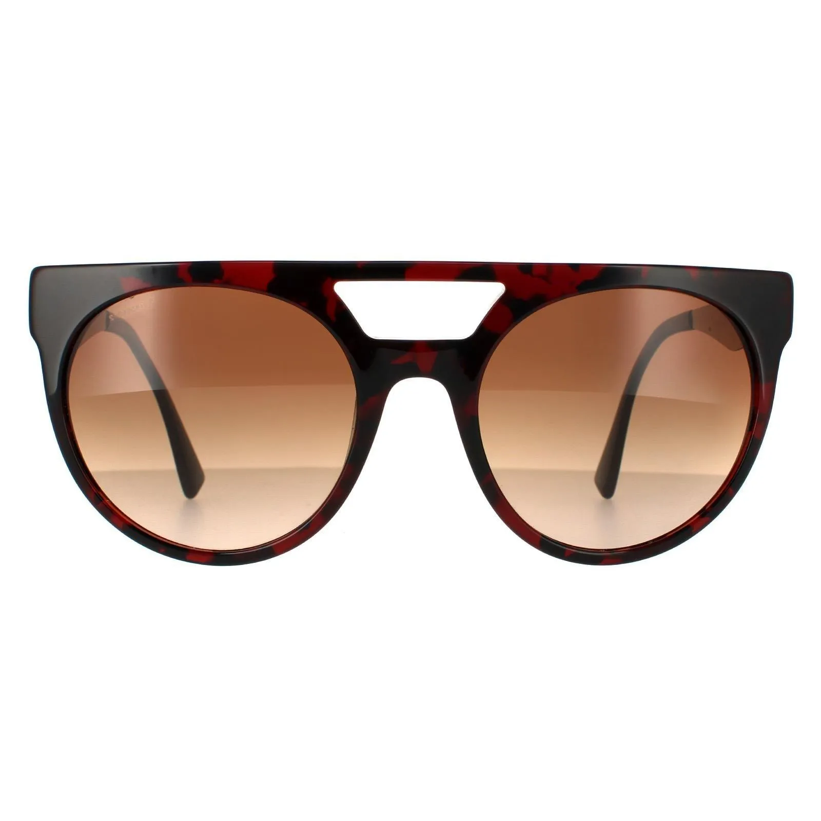 Sunglasses | Round Red Havana Blue Brown Gradient Sunglasses | Versace